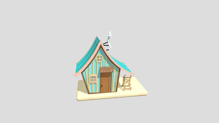Forest Hobbit House 2 3D Model