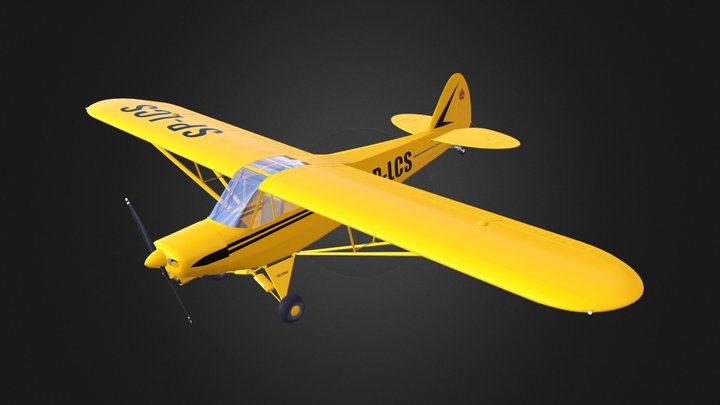 piper_pa18_bs 3D Model