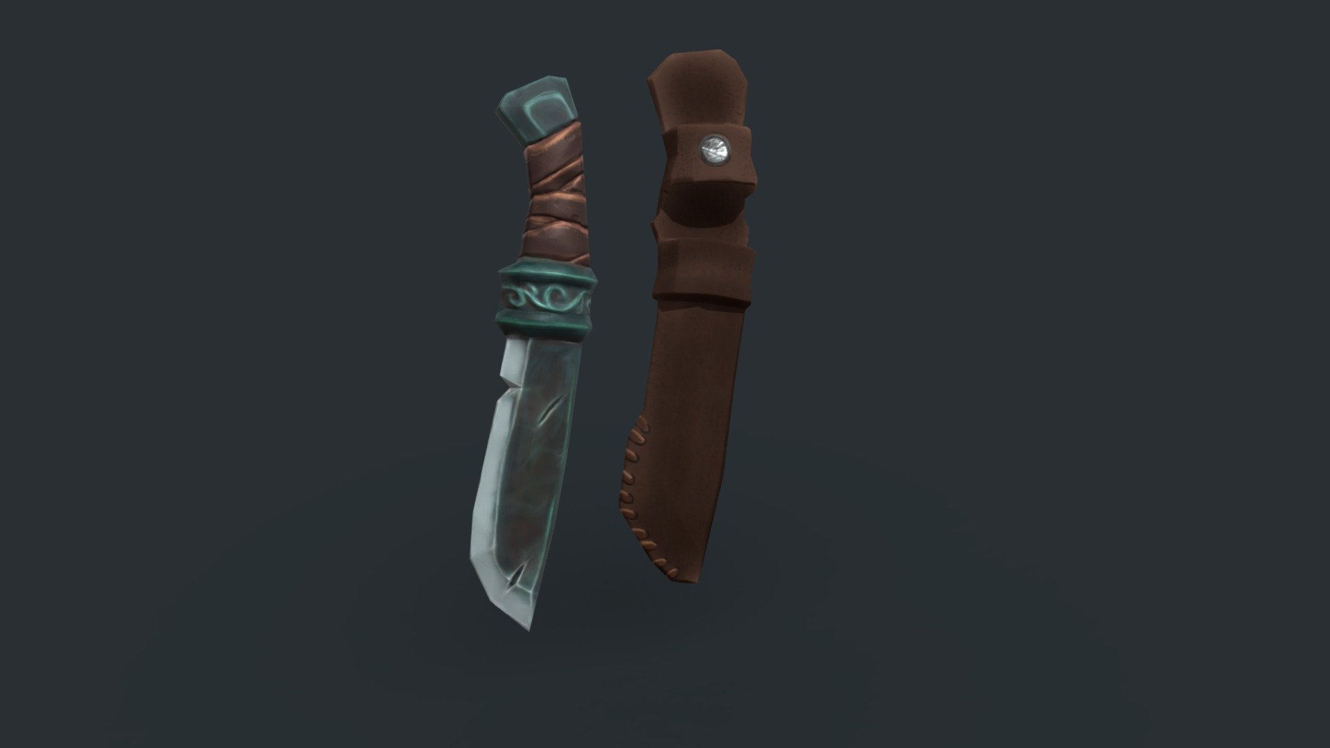 Knife and leather