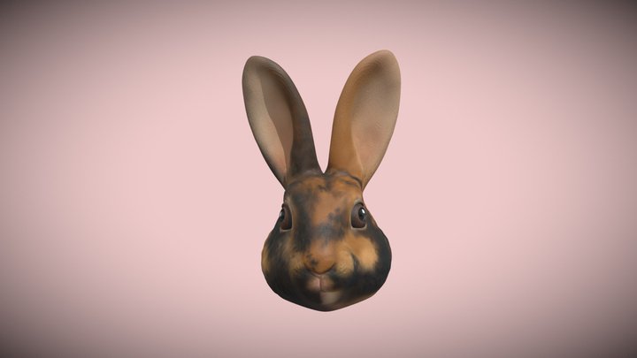 Rabbit Head Pendant 3D Model