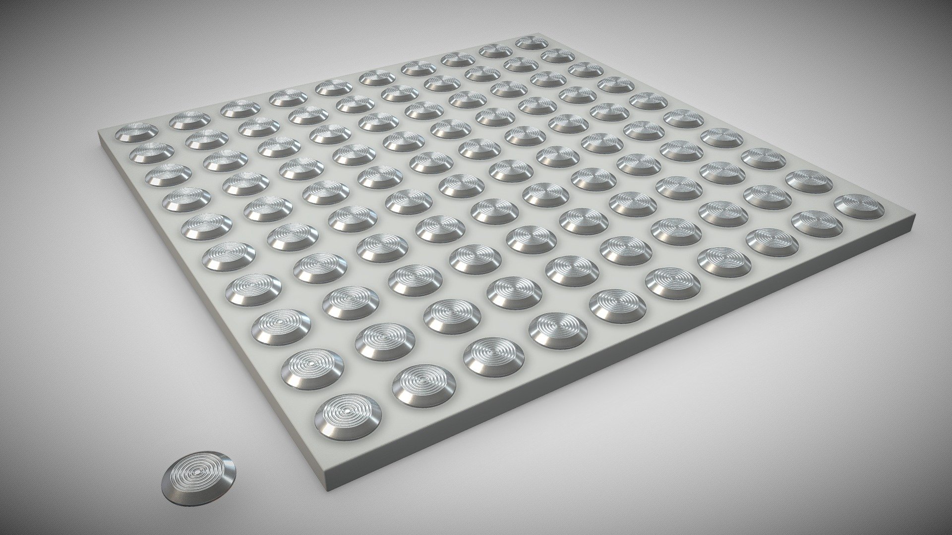 Tactile Studs - Stainless Steel (High-Poly) - Buy Royalty Free 3D model ...