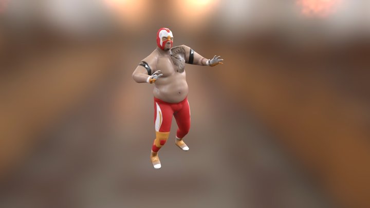 Luchador  El "Toro Dorado" Rodriguez Final 3D Model