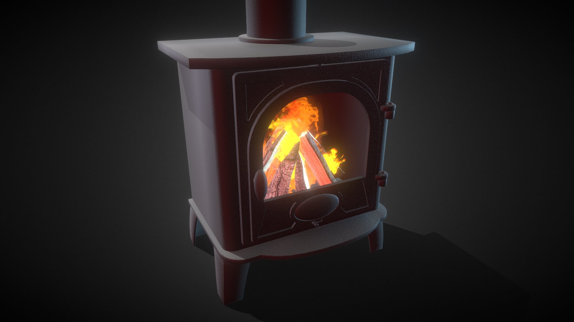 3D model Stove - This is a 3D model of the Stove. The 3D model is about a fire in a fire pit.