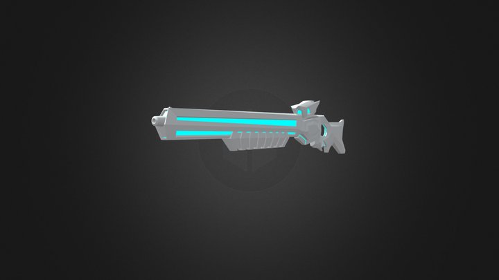 Low-Poly Sci-Fi Sniper 3D Model