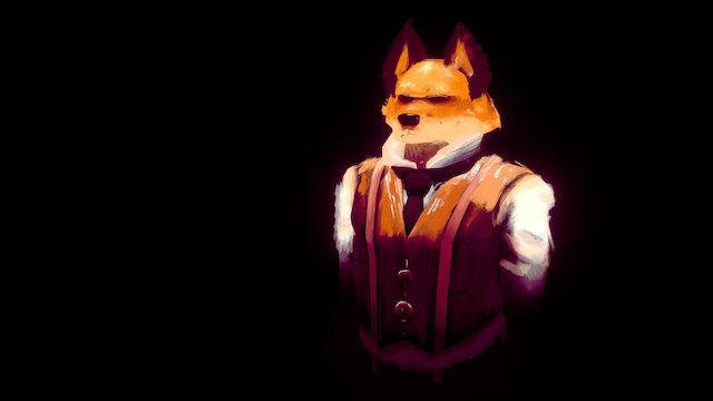 Fox & Suspenders 3D Model