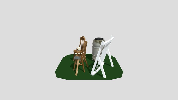 Forest Loner - Model 2 More detailed props 3D Model