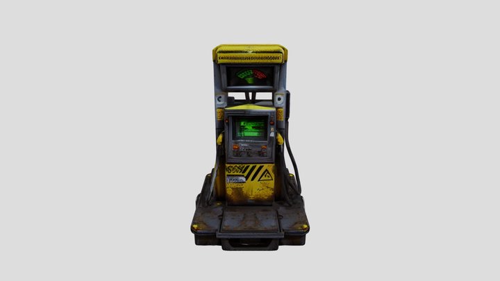 Fuel Pump Station (Damaged & Derelict) 3D Model