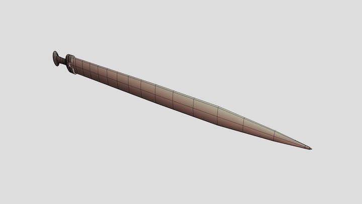 Sword - 001 - Rapier - Bronze Age 3D Model