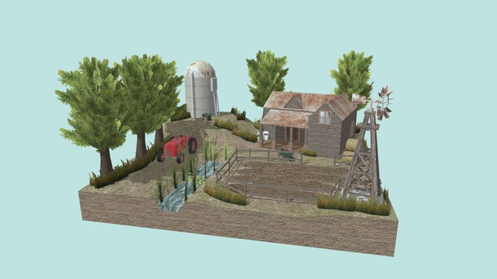 DAE Diorama retake – Small farm 3D Model