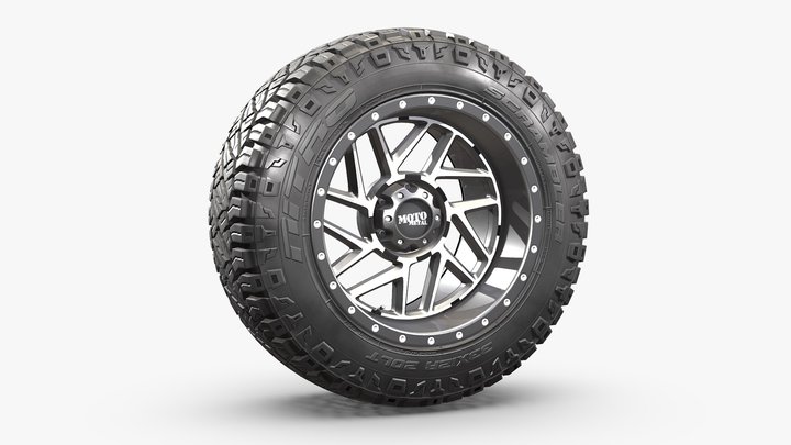 OFF ROAD WHEEL AND TIRE 13 3D Model