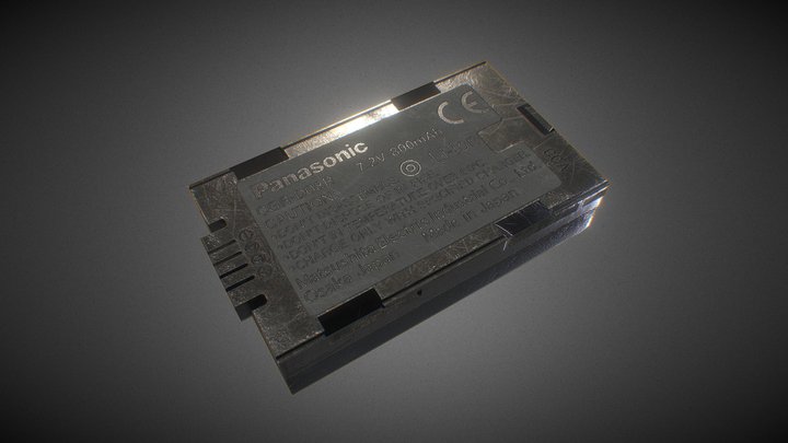 Panasonic MiniDV Camera Battery(CGR-D08R) 3D Model