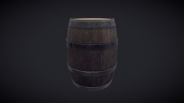 Medieval wooden barrel – Modèle 3D gratuit STL