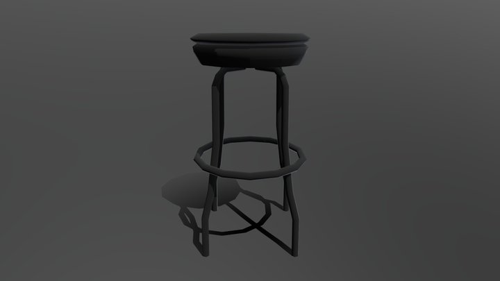 Toon Bar Stool 3D Model