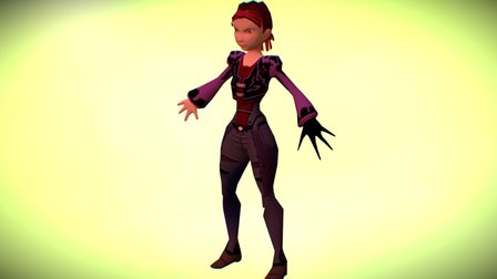 Anna (animated run) 3D Model