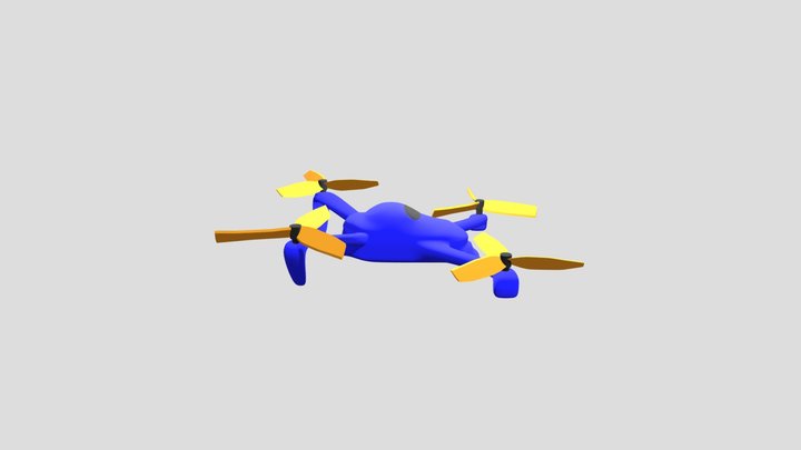 Blue Drone 3D Model