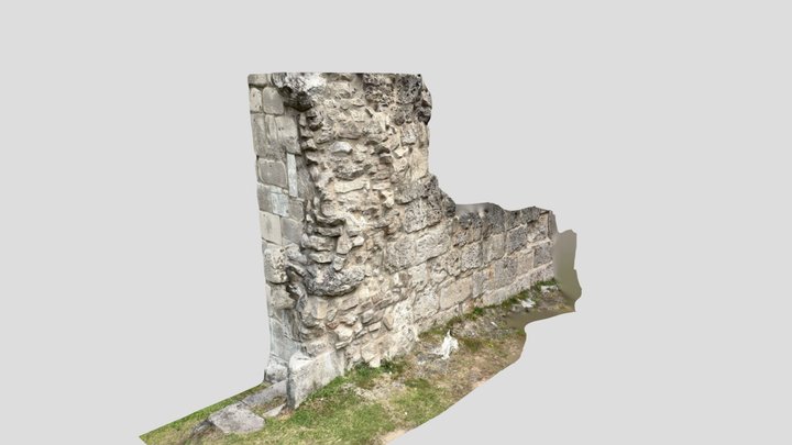 Crumbling Wall 3D Model