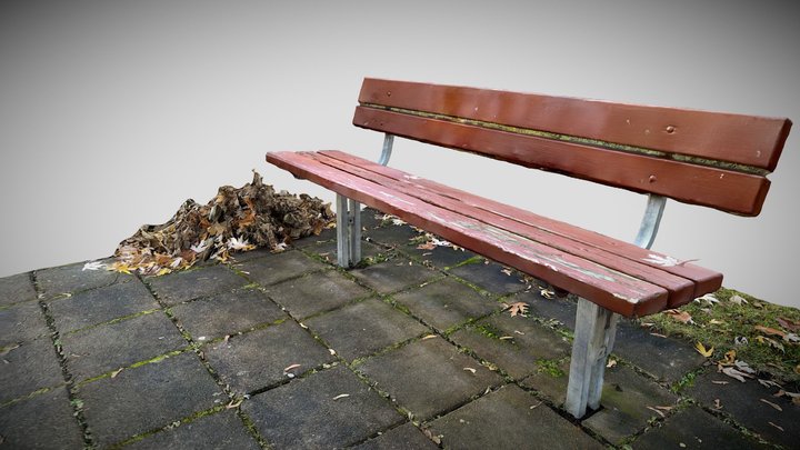 Download A 3d Model Of A Girl Sitting On A Bench Wallpaper