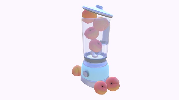 peach smoothie 3D Model