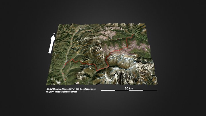 大横断S线_02_黄龙乡_松潘县 – Kostenloses 3D-Modell STL