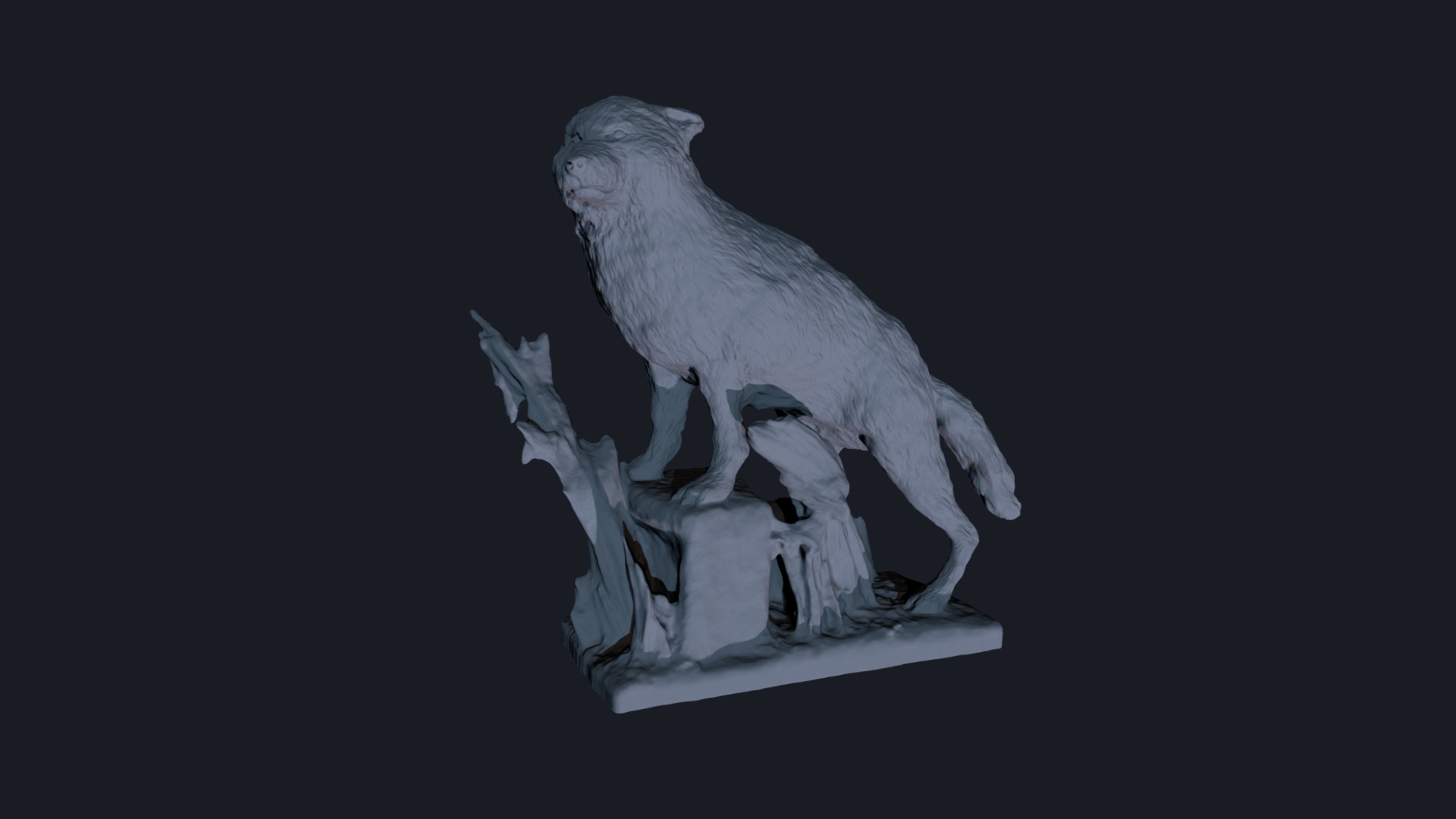 3D model Wolf Statue