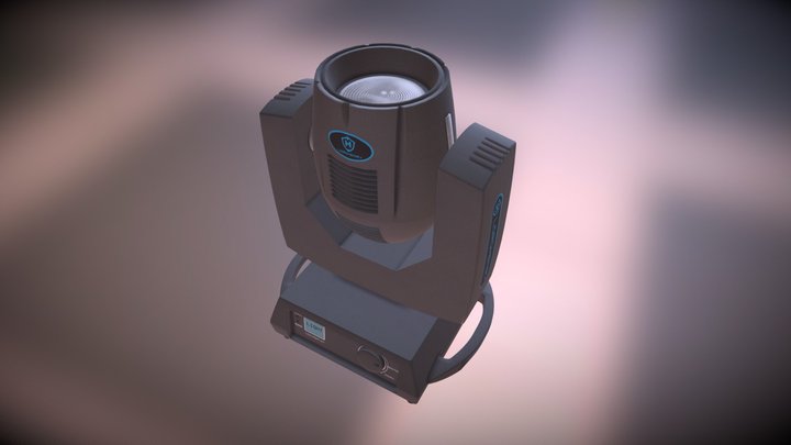 Moving Head Beam (high Poly) 3D Model