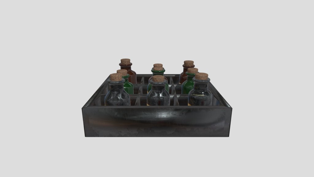Potion Tray With Bottles