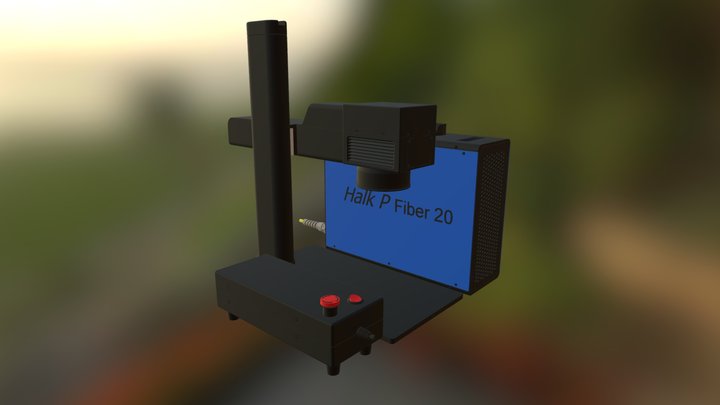 Fiber laser marking machine 3D Model