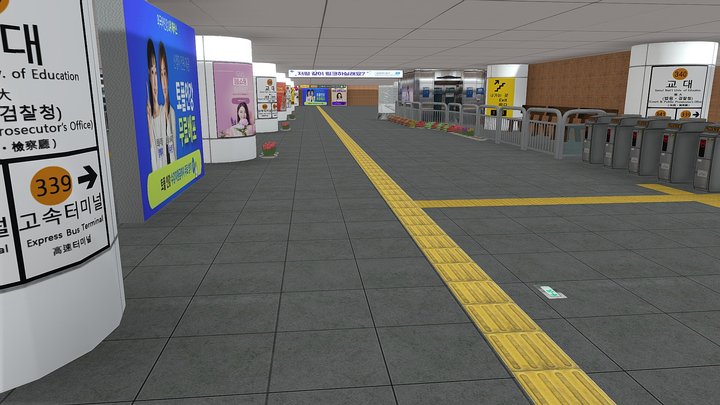 subway underpass 3D Model