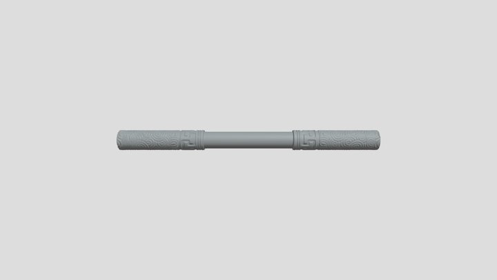 Sun Wukong's Golden Staff - Ruyi Jingu Bang 3D Model