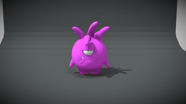 Pink Monster 3D Model