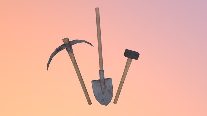 PS1 Mine Tools Kit 3D Model