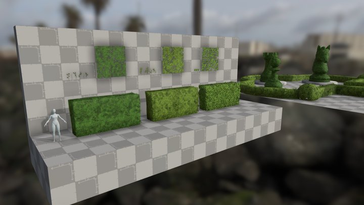 Shrub tiles pack (3 vars, seamless)