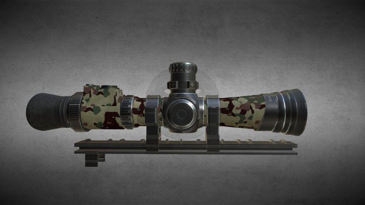 PUBG Scope 8x 3D Model