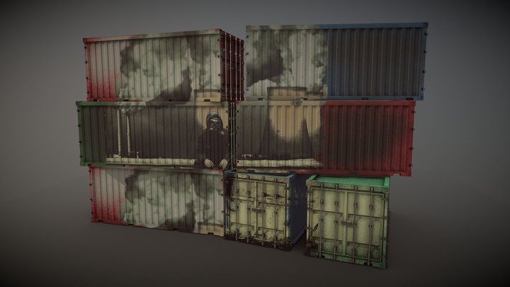 Container Spray Paint - End Of The World 3D Model