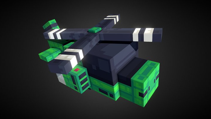 Low Poly Toy Helicopter 3D Model