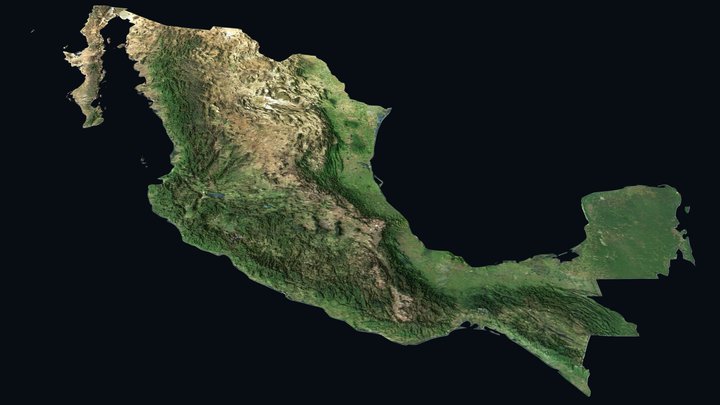 Relief map model of Mexico 3D Model