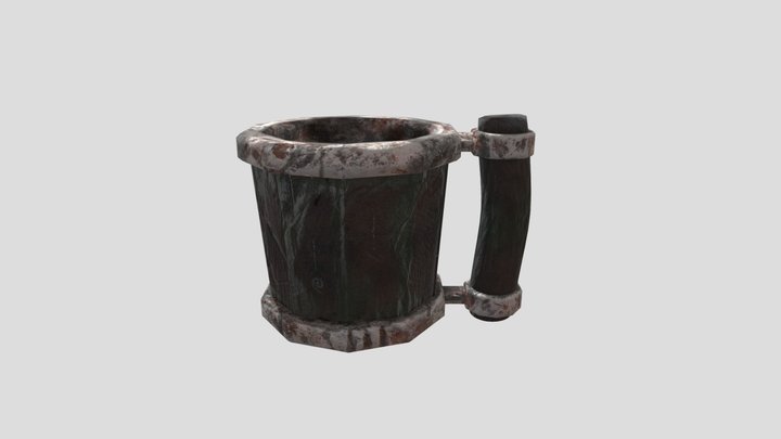 Medieval Stylized Mug 3D Model