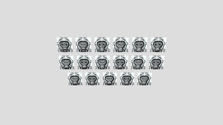 Gorilla Tag Mouth Faces 3D Model