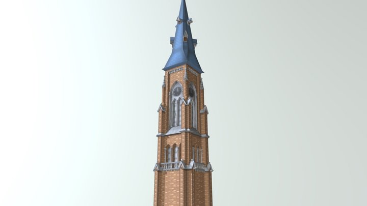 Saint martin curch tower 3D Model