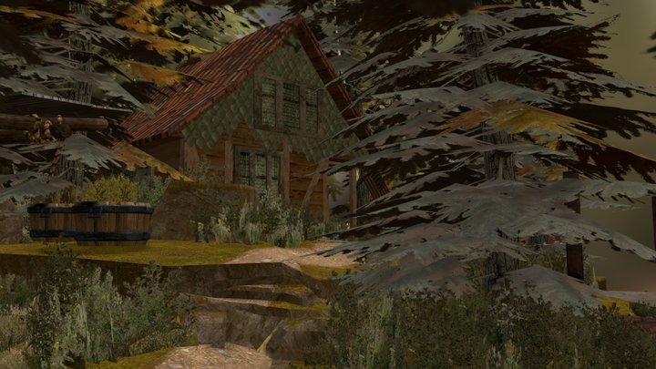 DAE Diorama - FOREST LONER 3D Model