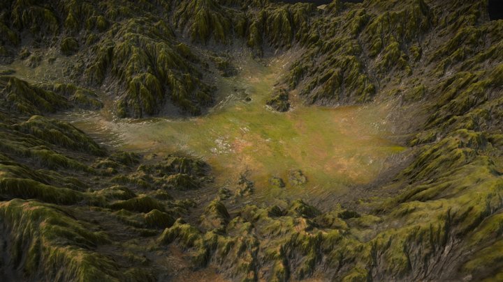 Compact Valley Landscape 3D Model