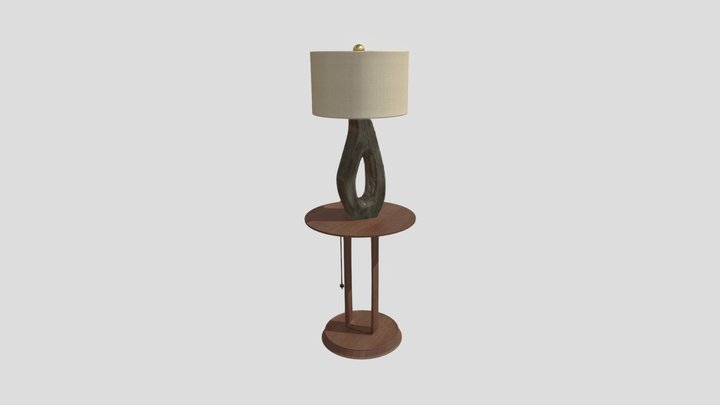Side Table and Lamp 3D Model