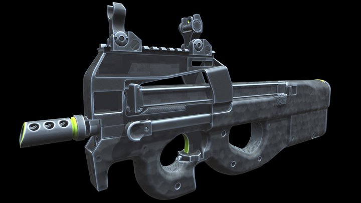 Arma de jogo P90 Modelo 3D - TurboSquid 2099496