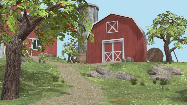 DAE Diorama retake – Small farm 3D Model