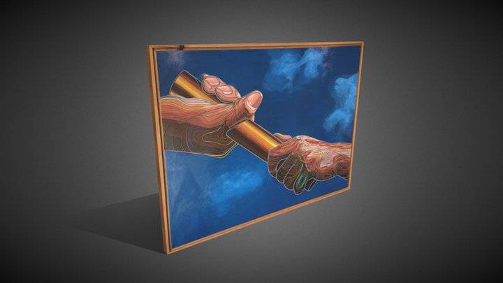 Picture frame - hand to hand 3D Model