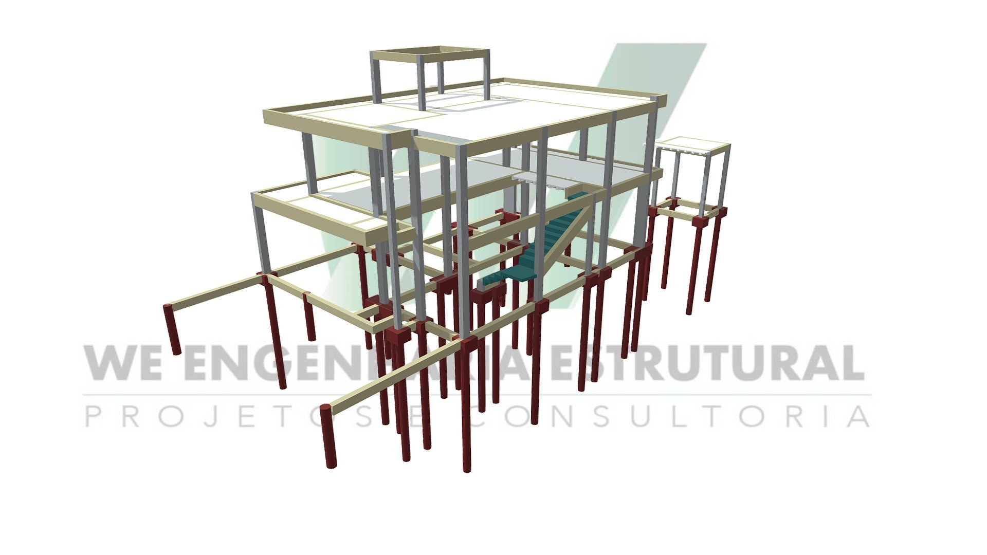 3D Estrutura GA - 3D model by WE Engenharia (@weengenharia) [ce3a6c9 ...