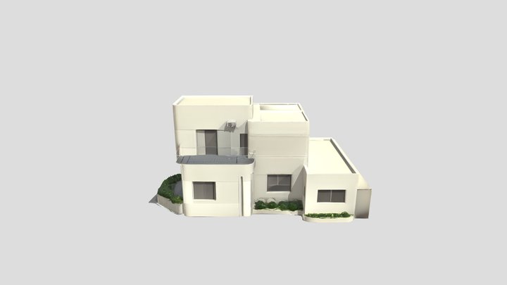 A modern two-story residential house. – Gratis 3D-model STL