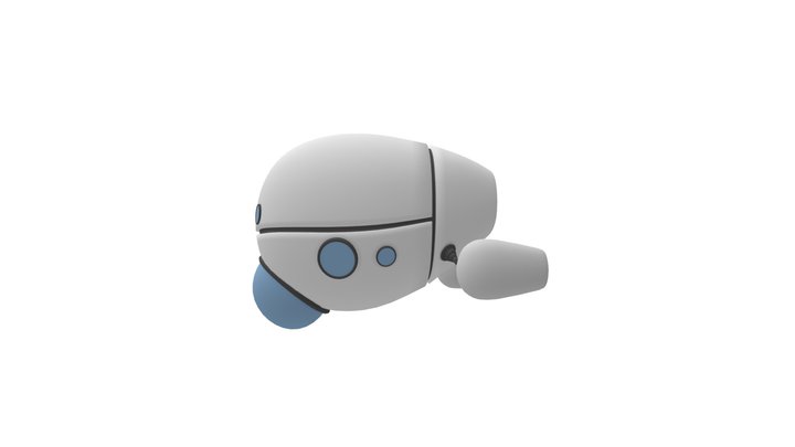 Toon Spaceship 3D Model