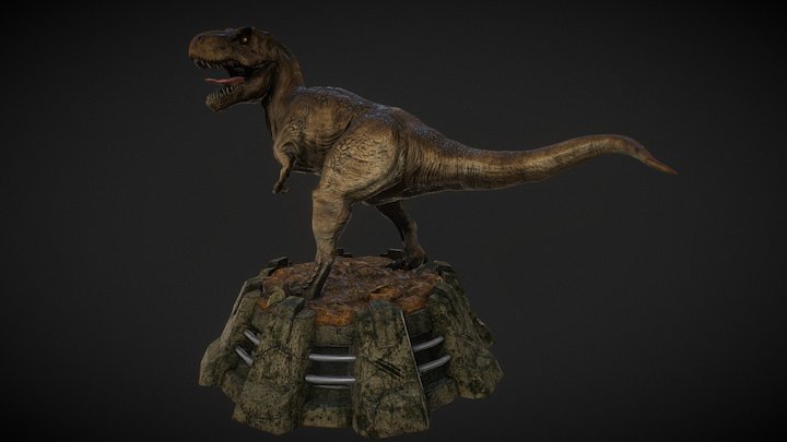 T-Rex Jurassic Park 1/12 scale 3D Model