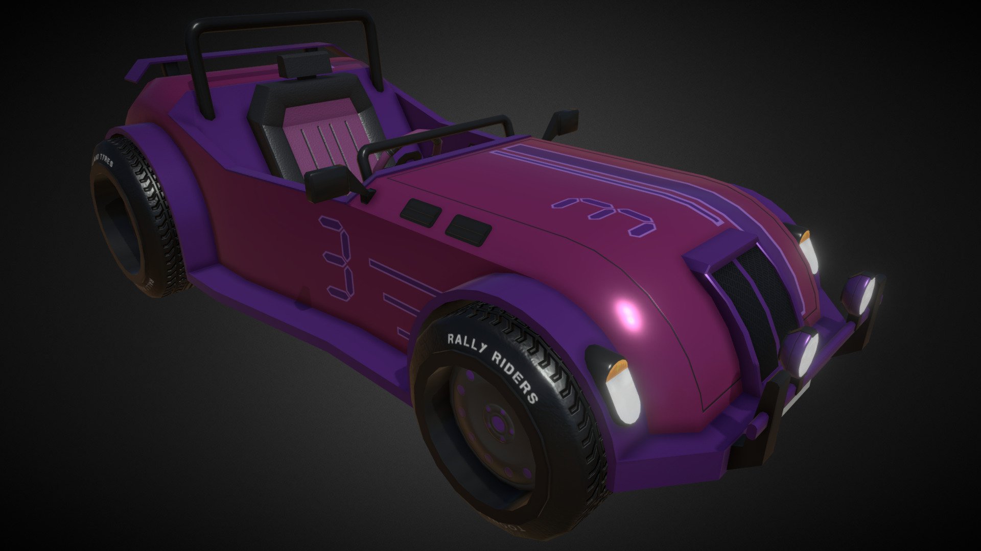 Toonland Rally Car - Panther - 3D model by OldFlak [ce40bdb] - Sketchfab